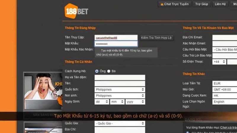 Đăng ký 188bet Liên Minh Huyền Thoại