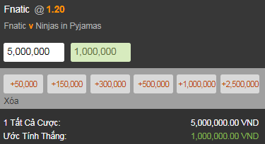 đặt cược LOL 188bet