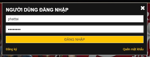 điền vào chi tiết đăng nhập gdwbet của bạn