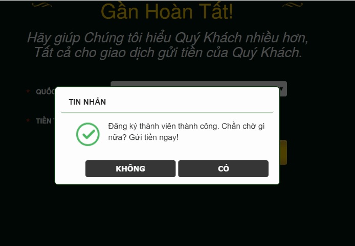 xác nhận đăng ký v9bet