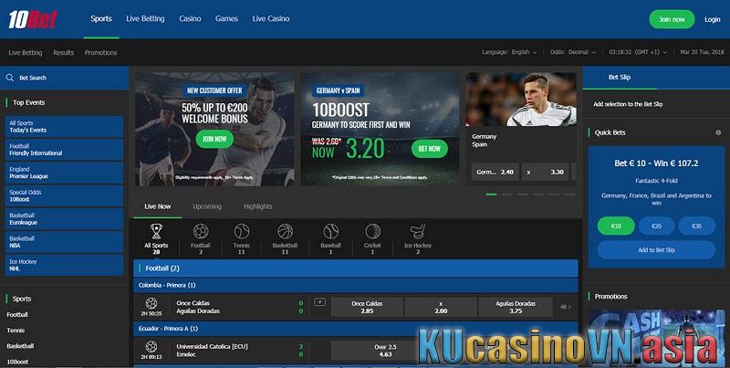 Khuyến mãi cá cược 10bet