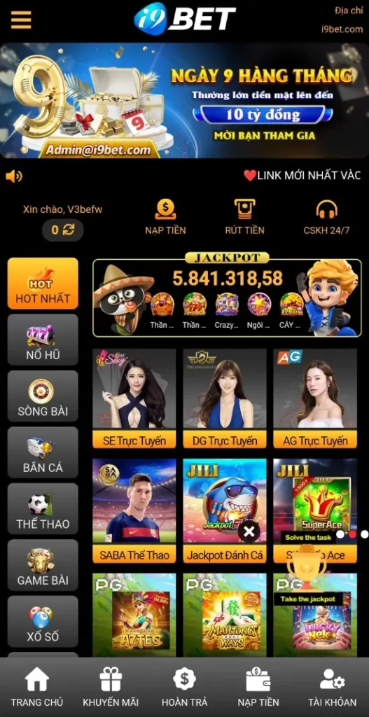 truy vấn cập rút tiền I9bet81