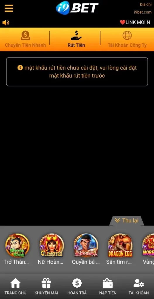 Chọn rút tiền I9bet81